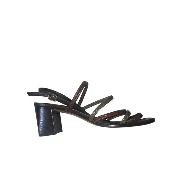 STUART WEITZMAN Strappy Block Heel Slingback Sandals Size 8 VACATION CASUAL - Picture 4 of 11
